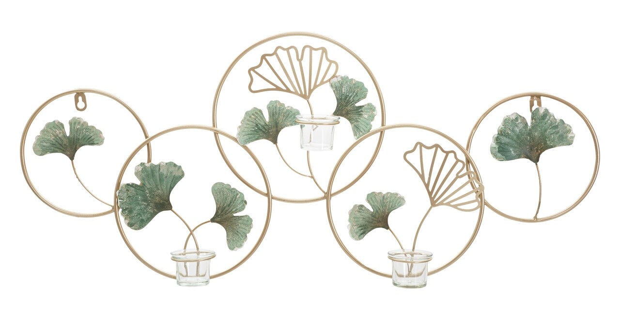 Suport lumanari cu fixare pe perete Greenery, Mauro Ferretti, 80x35.5 cm, fier, multicolor - imagine 7